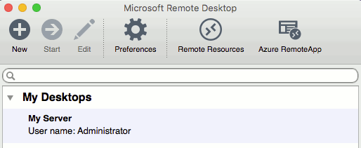 starting your RDP connection