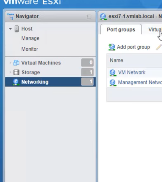 How to Manage VMware VLAN Configurations. Port groups are used for traffic routing. For example, ESXi uses ports 2 through 4000 to handle traffic. Once the chosen ports are input, click the Networking tab on the right-hand side.