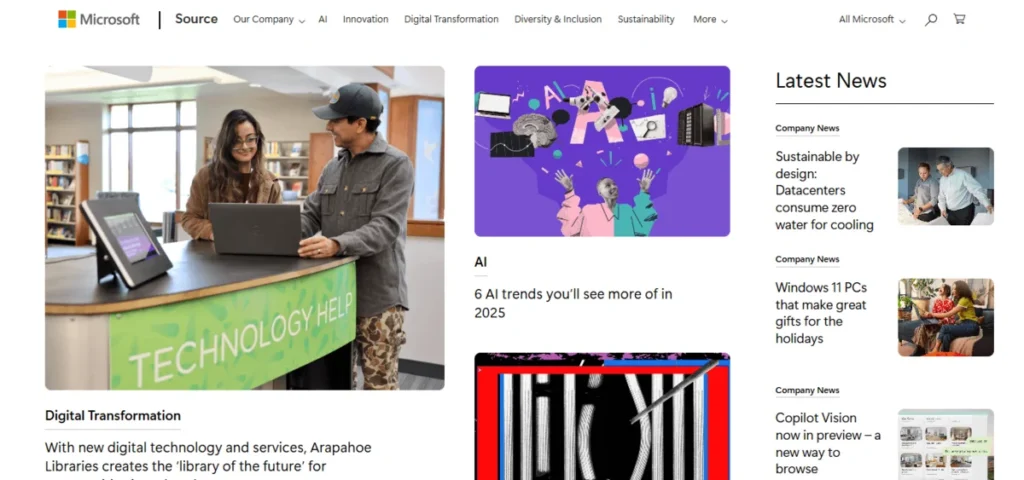 Microsoft News’ homepage.